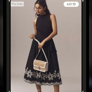 En Saison Isidora Sleeveless Embroidered Midi Dress